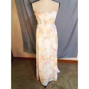 Old Navy pastel  strapless floral dress
